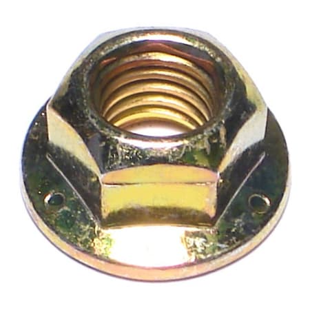 Lock Nut, 3/8-16, Steel, Grade 8, Yellow Zinc, 100 PK